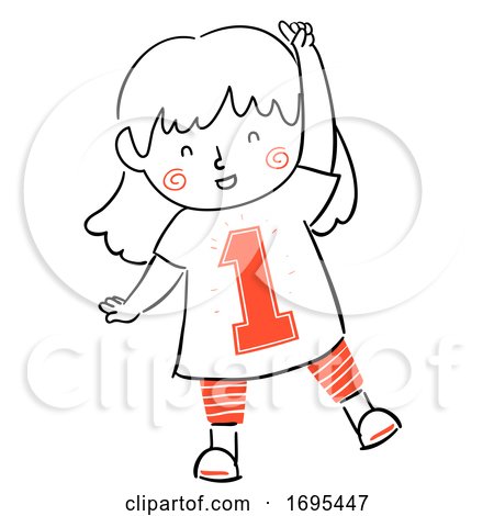 Kid Girl Number Illustration by BNP Design Studio