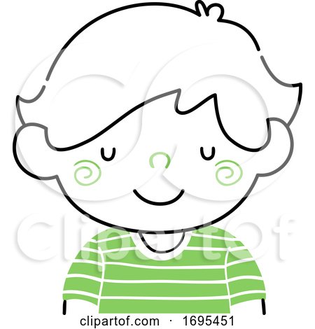 Kid Boy Turned up Nose Illustration by BNP Design Studio