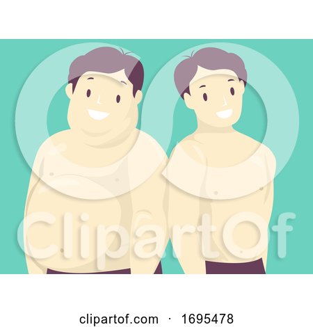 Man Fat Fit Illustration by BNP Design Studio