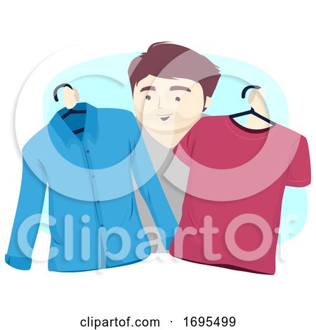 Man Pick Clothes Illustration by BNP Design Studio