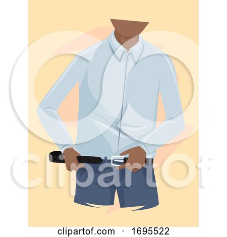 Man Wearing Belt Illustration by BNP Design Studio