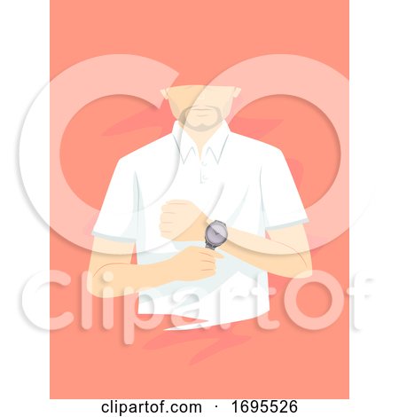 Man Wearing Watch Illustration by BNP Design Studio