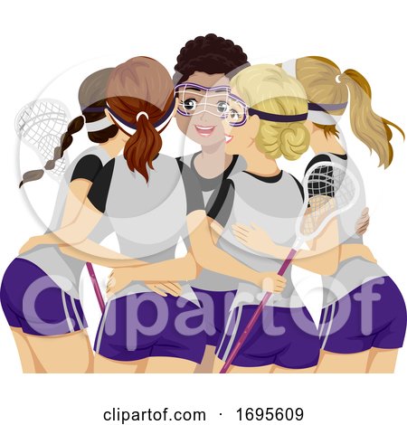 Teens Girls Sports Club Lacrosse Illustration by BNP Design Studio