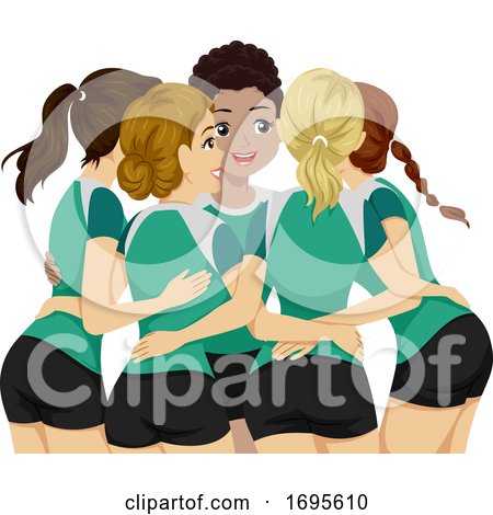 Teens Girls Sports Club Volleyball Illustration by BNP Design Studio