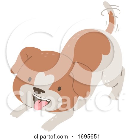 Dog Want Play Illustration by BNP Design Studio