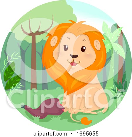 Lion Jungle Meat Illustration by BNP Design Studio