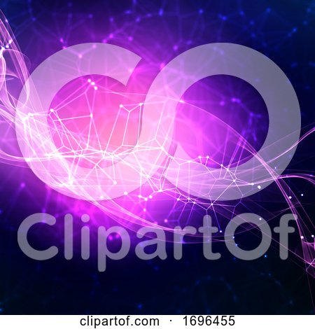 3D Abstract Background with Network Connections Effect by KJ Pargeter