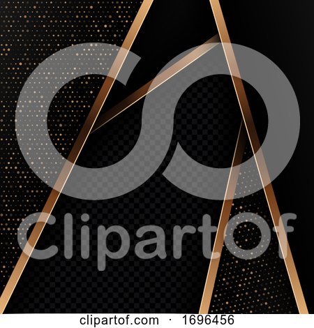 Abstract Background with Black and Gold Design by KJ Pargeter
