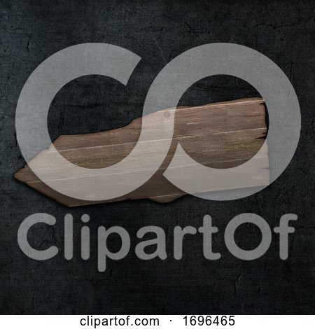 3D Grunge Style Wooden Sign on a Dark Concrete Texture by KJ Pargeter