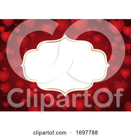 Valentines Day Background with Decorative Frame by KJ Pargeter