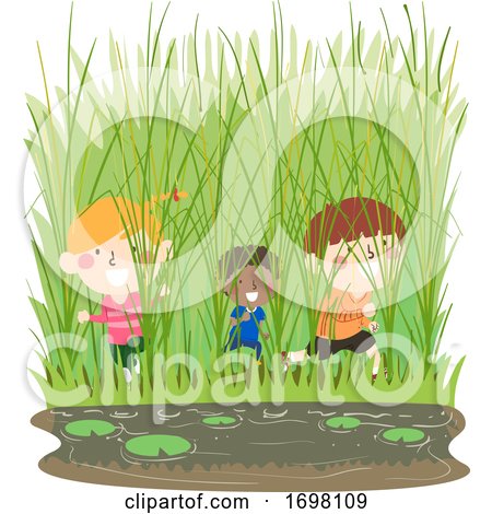 Kids Marsh Play Grass Illustration by BNP Design Studio