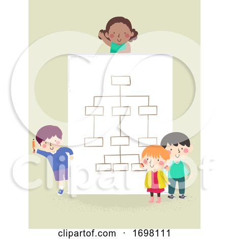 Kids Paper Blank Organization Chart Illustration by BNP Design Studio