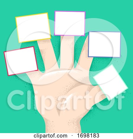 Hand Right Fingers Labels Board Illustration by BNP Design Studio