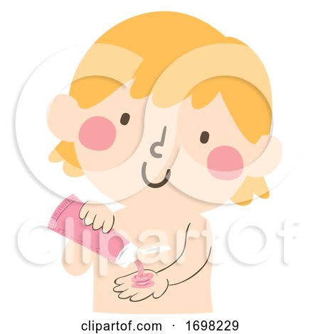 Kid Toddler Girl Shampoo Hand Illustration by BNP Design Studio