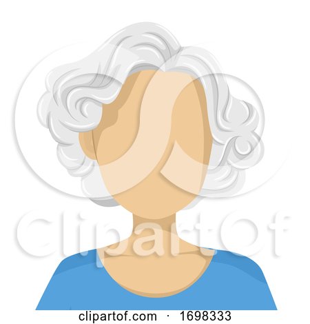 Senior Woman Blank Face Illustration by BNP Design Studio
