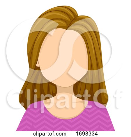 Teen Girl Blank Face Illustration by BNP Design Studio