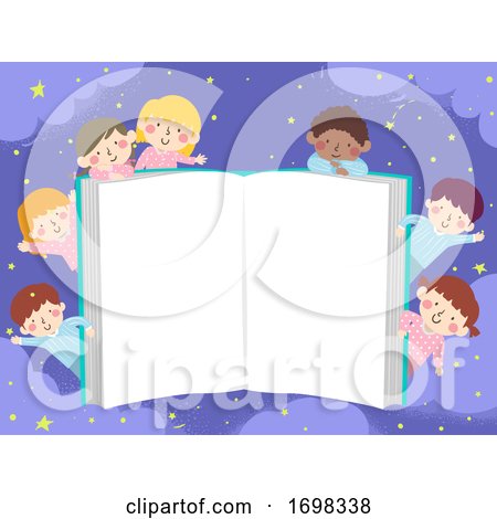 Kids Pajama Open Book Night Story Illustration by BNP Design Studio
