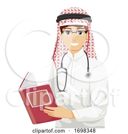 Teen Guy Medical Qatar Student Book Illustration by BNP Design Studio