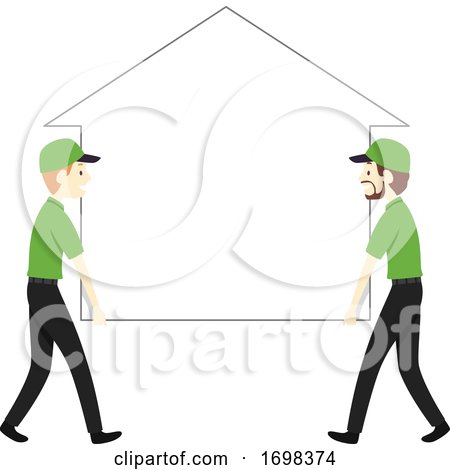 Man House Moving Business Illustration by BNP Design Studio