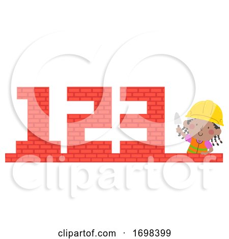 Kid Girl Construction 123 Illustration by BNP Design Studio