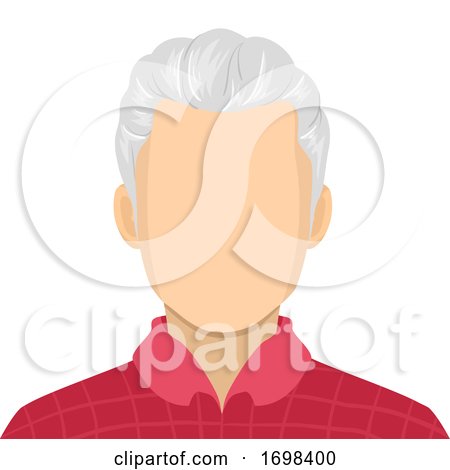 Senior Man Blank Face Illustration by BNP Design Studio