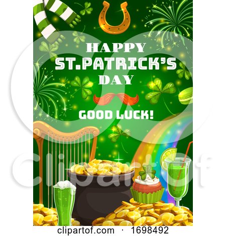 Patricks Day Irish Symbols of Luck and Fortune by Vector Tradition SM