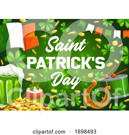 Patricks Day, Irish Holiday Lucky Symbols by Vector Tradition SM