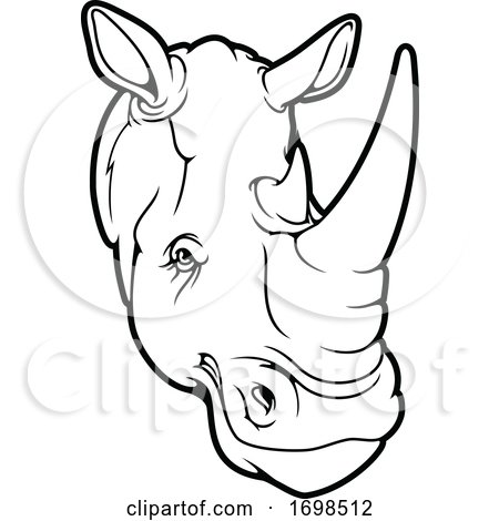 Tough Rhino Mascot by Vector Tradition SM
