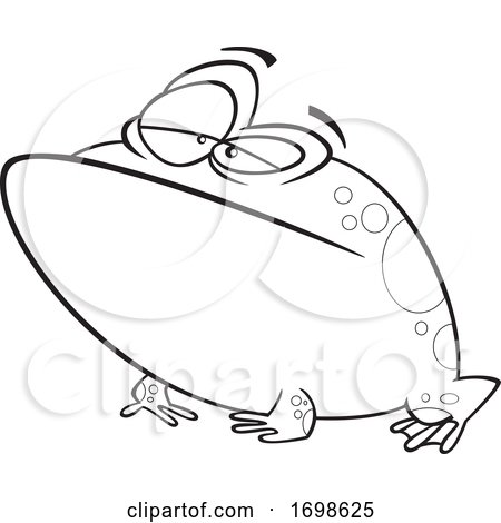 Black and White Bullfrog by toonaday