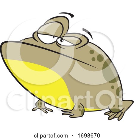 Cartoon Bullfrog by toonaday