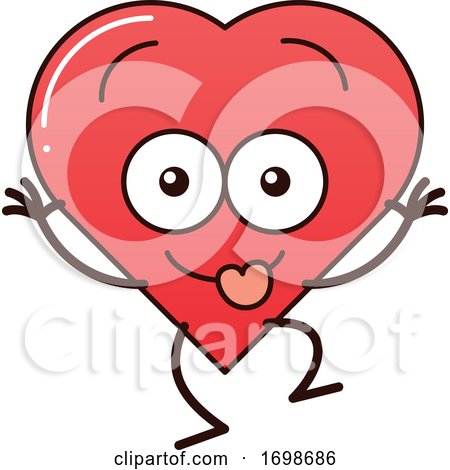 Cartoon Love Heart Character Making Funny Faces by Zooco