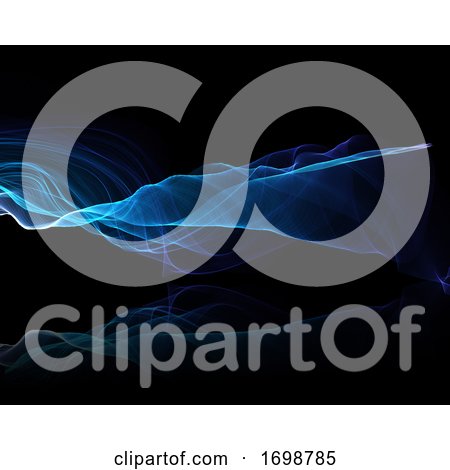 Abstract Background of Electric Blue Flowing Waves by KJ Pargeter