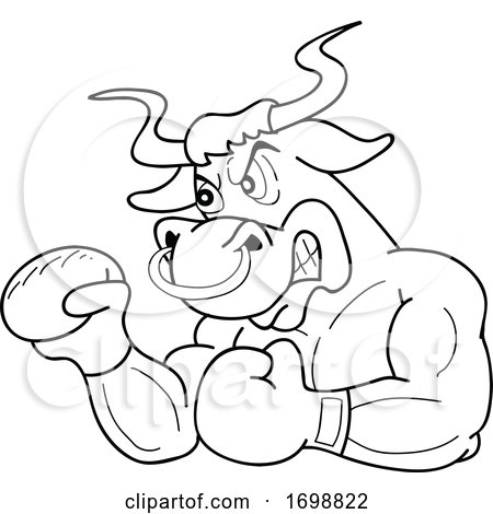 Tough Black and White Muscular Boxer Bull for a BBQ Competition Design by LaffToon