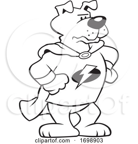 Cartoon Super Hero Dog Mascot by Johnny Sajem