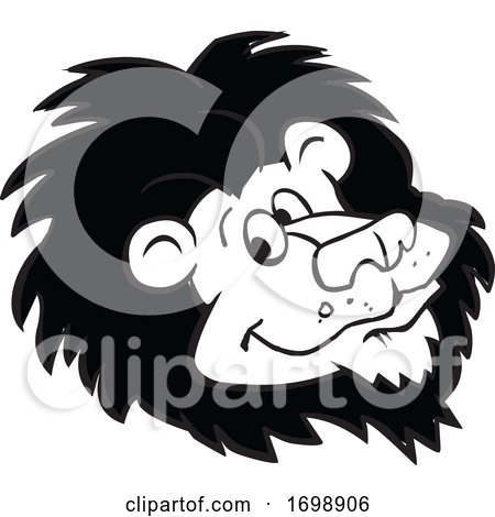 Cartoon Lion Mascot Face by Johnny Sajem