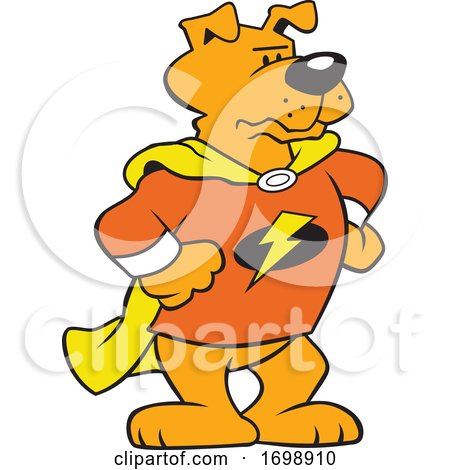 Cartoon Super Hero Dog Mascot by Johnny Sajem