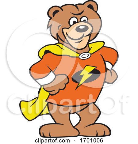 Cartoon Super Hero Bear Mascot by Johnny Sajem
