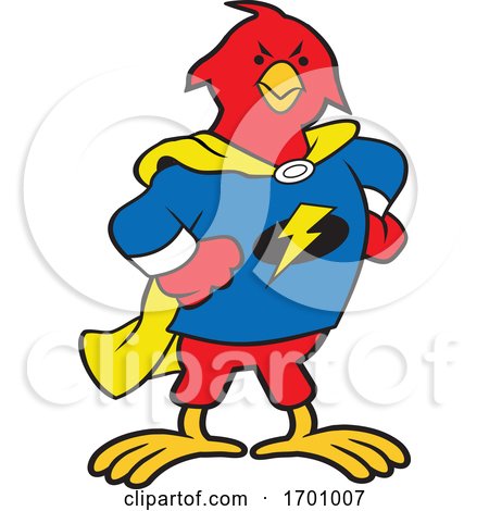 Cartoon Super Hero Bird Mascot by Johnny Sajem