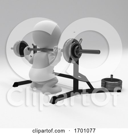 3D Morph Man Exercising with Gym Weights by KJ Pargeter