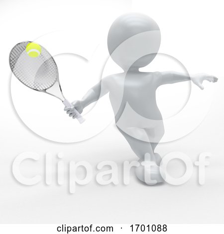 3d Morph Man Playing Tennis by KJ Pargeter