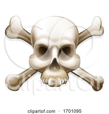 Skull and Crossbones Pirate Jolly Roger by AtStockIllustration
