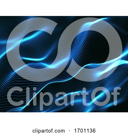 3D Abstract Background with Cyber Dots, Network Communications, Motion Flow by KJ Pargeter