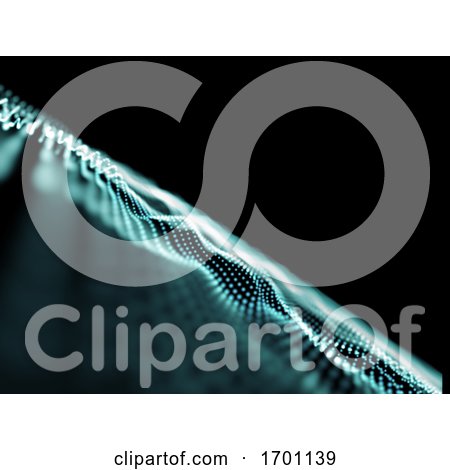 3D Abstract Connections Background, Flowing Dots with Shallow Depth of Field by KJ Pargeter
