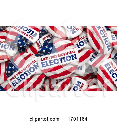 2020 Presidential Election Buttons by stockillustrations