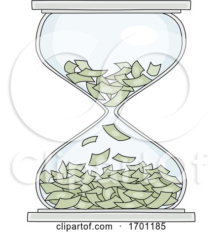 Hourglass with Money by Alex Bannykh