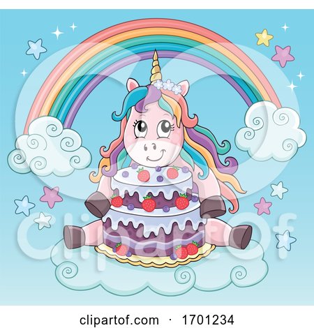 Birthday Unicorn and Rainbow by visekart