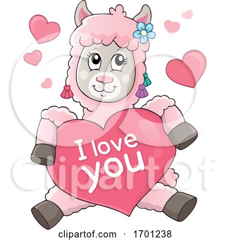 Valentine Llama by visekart