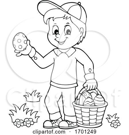 Boy Holding an Easter Egg by visekart