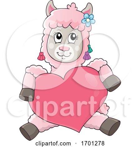 Valentine Llama by visekart