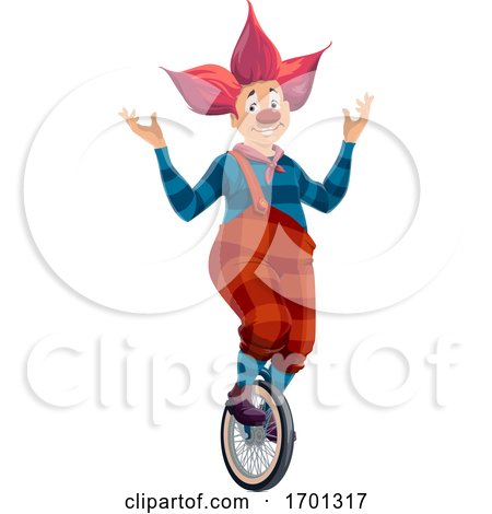Clown on a Unicycle by Vector Tradition SM